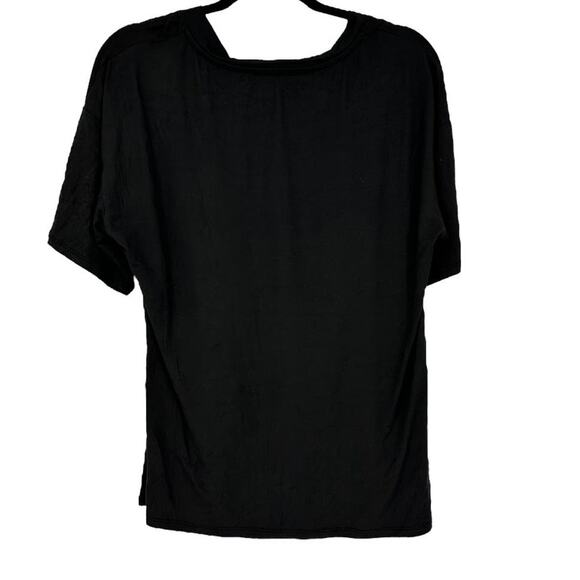 Love J Black Soft Loose Fit V Neck Tee Large - Picture 2 of 4